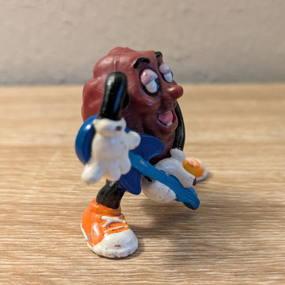 VTG California Raisins 1988 PVC Figure Blue Electric Guitar Applause 2" - Picture 2 of 10